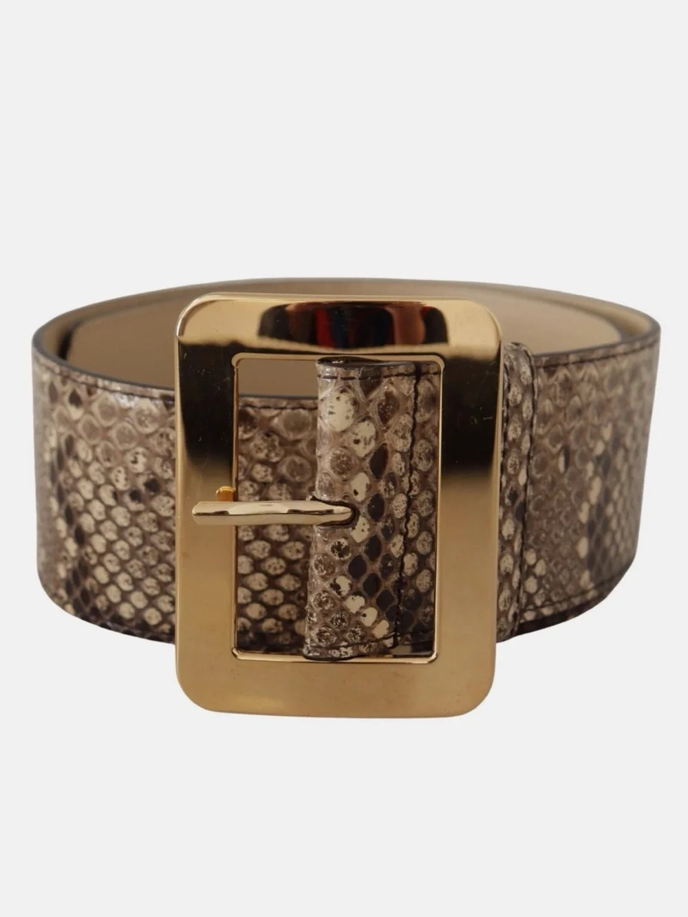 Dolce & Gabbana Exclusive Exotic Wide Waist Python Leather Belt 65cm